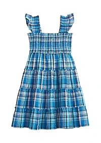 Girls 4-6x Smocked Tiered Dress
