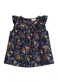 Girls 4-6x Circle Ruffle Top