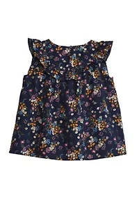 Girls 4-6x Circle Ruffle Top