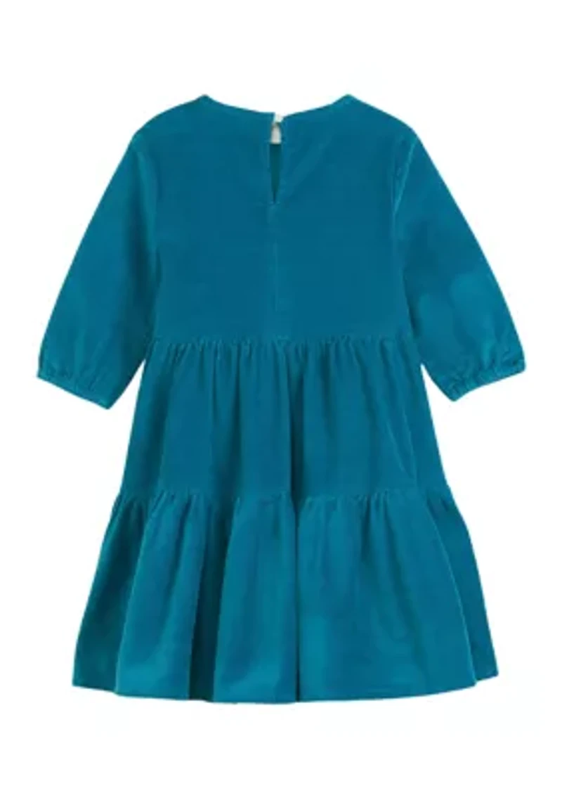 Girls 4-6x Corduroy Tiered Dress