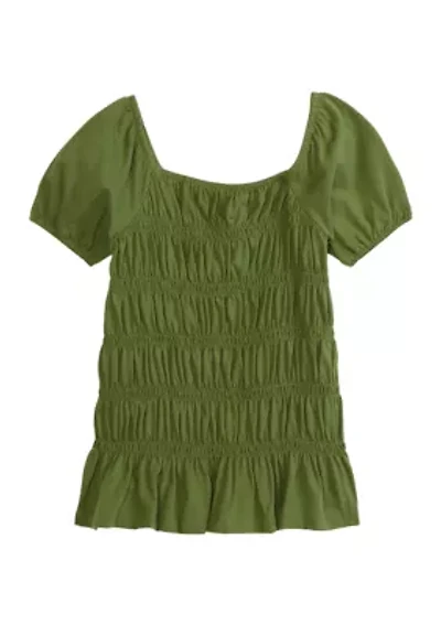 Girls 4-6x Smocked Knit Top