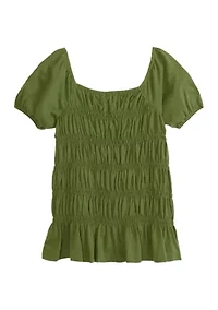 Girls 4-6x Smocked Knit Top