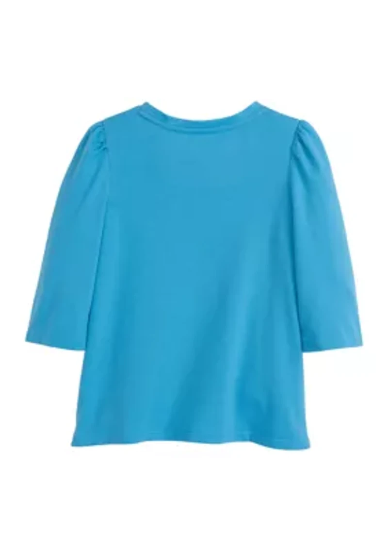Girls 4-6x 3/4 Puff Sleeve Perfume Graphic T-Shirt