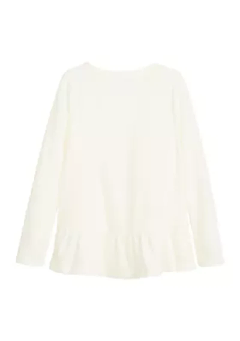 Girls 4-6x Ruffle Hem T-Shirt