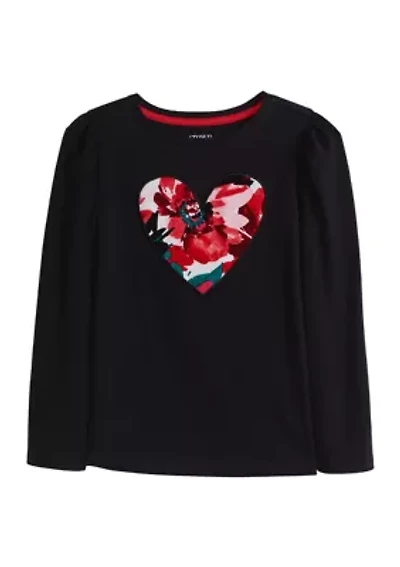 Girls 4-6x Long Sleeve Graphic T-Shirt
