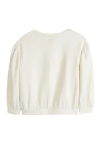 Girls 4-6x Puff Sleeve Sweatshirt