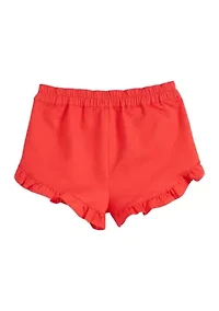 Girls 4-6x Stretch Twill Ruffle Shorts