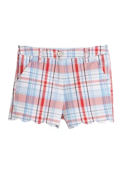 Girls 4-6x Scallop Twill Yarn Dyed Shorts