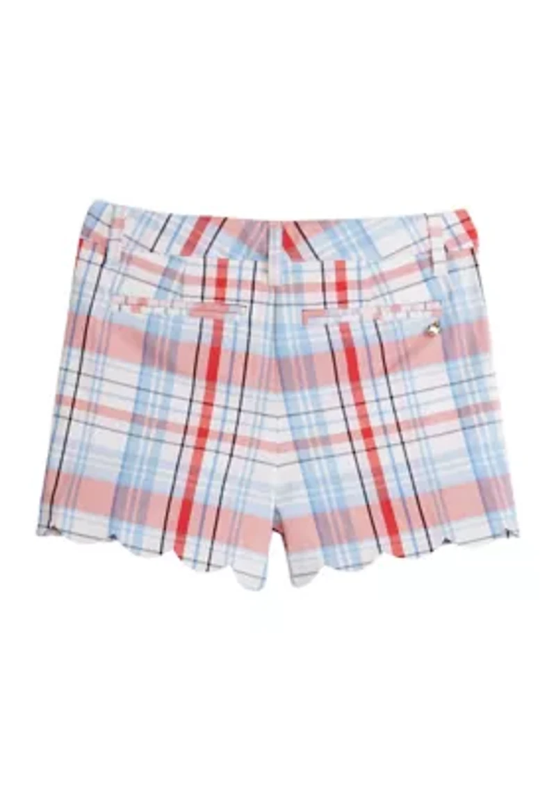 Girls 4-6x Scallop Twill Yarn Dyed Shorts