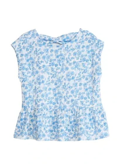 Girls 4-6x Bow Back Printed Top