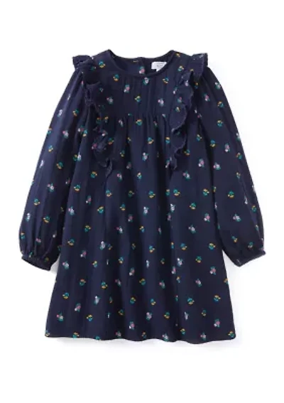 Girls 4-6x Ruffle Dress
