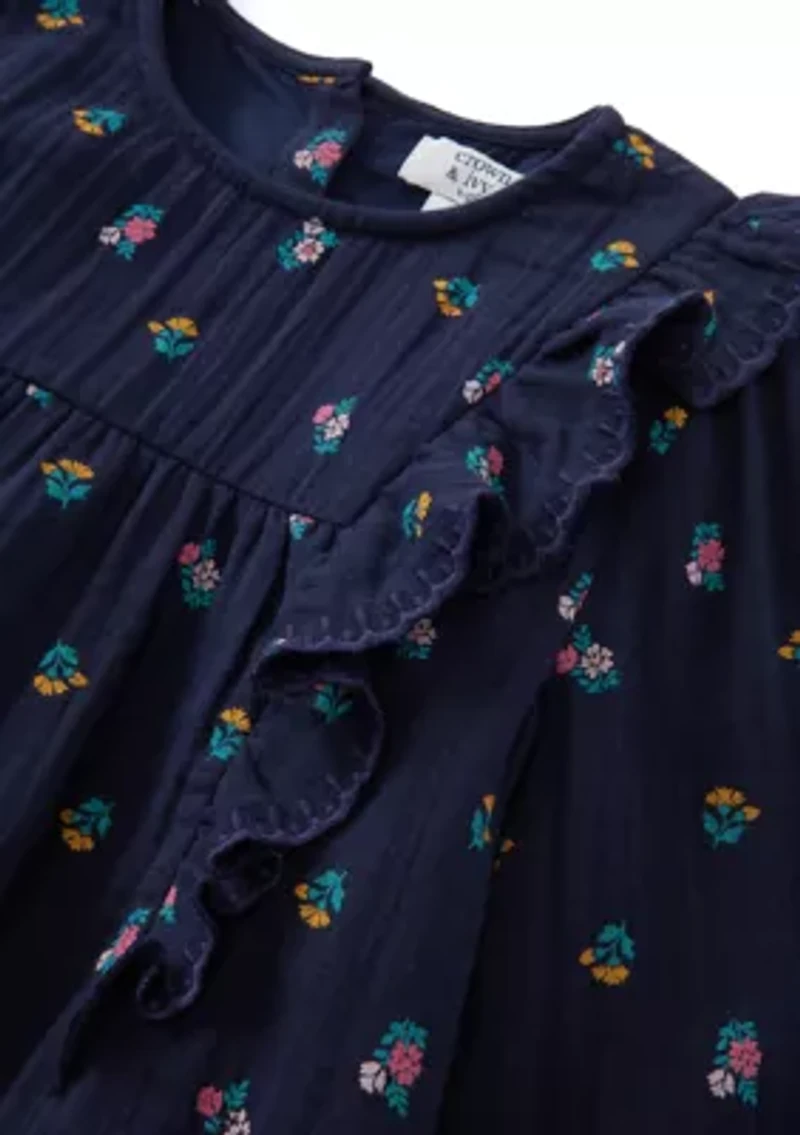 Girls 4-6x Ruffle Dress