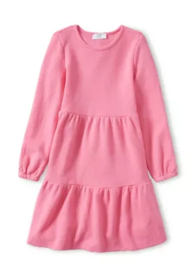Girls 4-6x Long Sleeve Tiered Waffle Dress