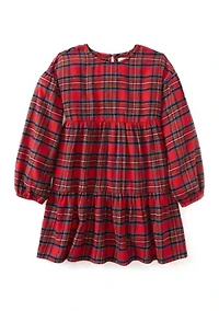 Girls 4-6x Plaid Tiered Dress