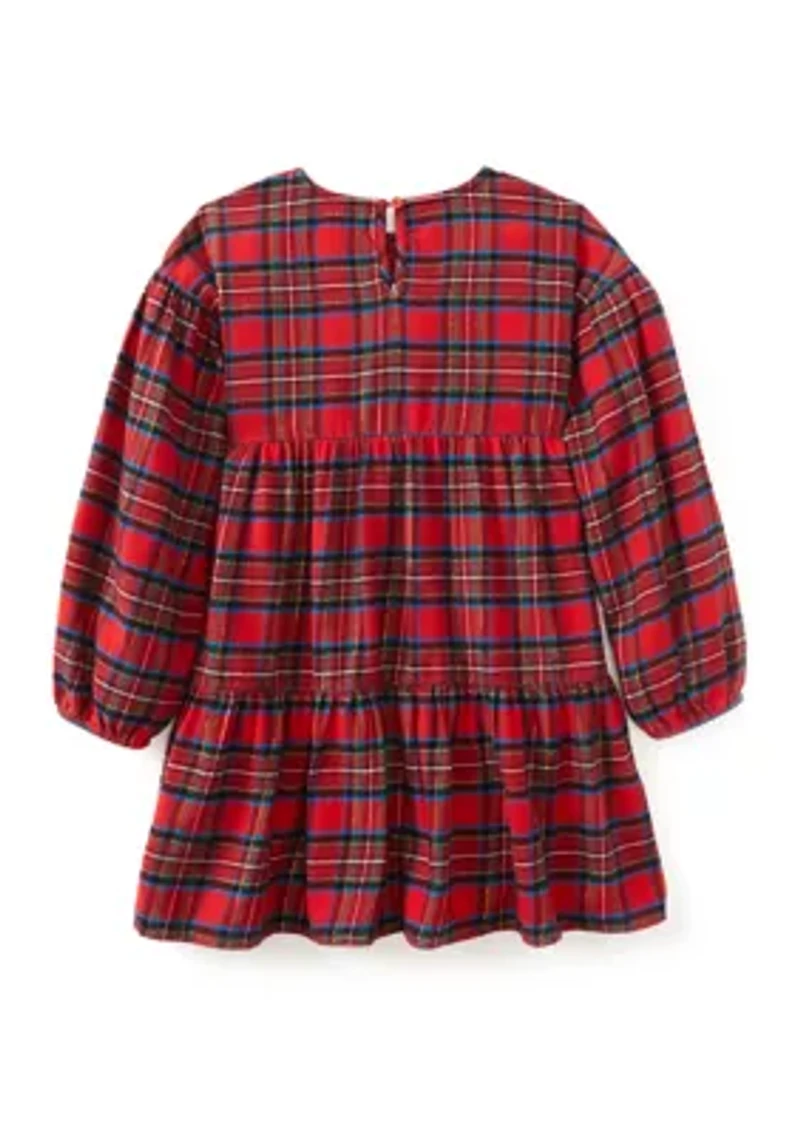 Girls 4-6x Plaid Tiered Dress