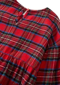 Girls 4-6x Plaid Tiered Dress