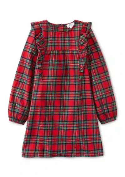 Girls 4-6x Ruffle Front Plaid Dress