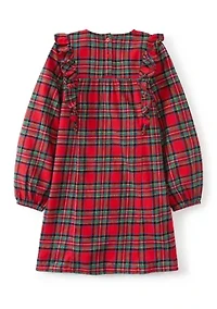 Girls 4-6x Ruffle Front Plaid Dress