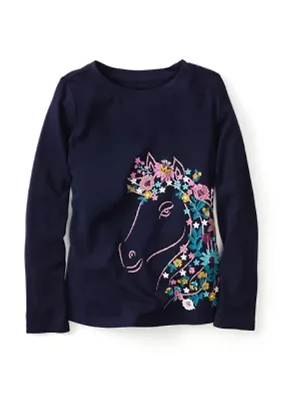 Girls 4-6x Long Sleeve Graphic Essential T-Shirt