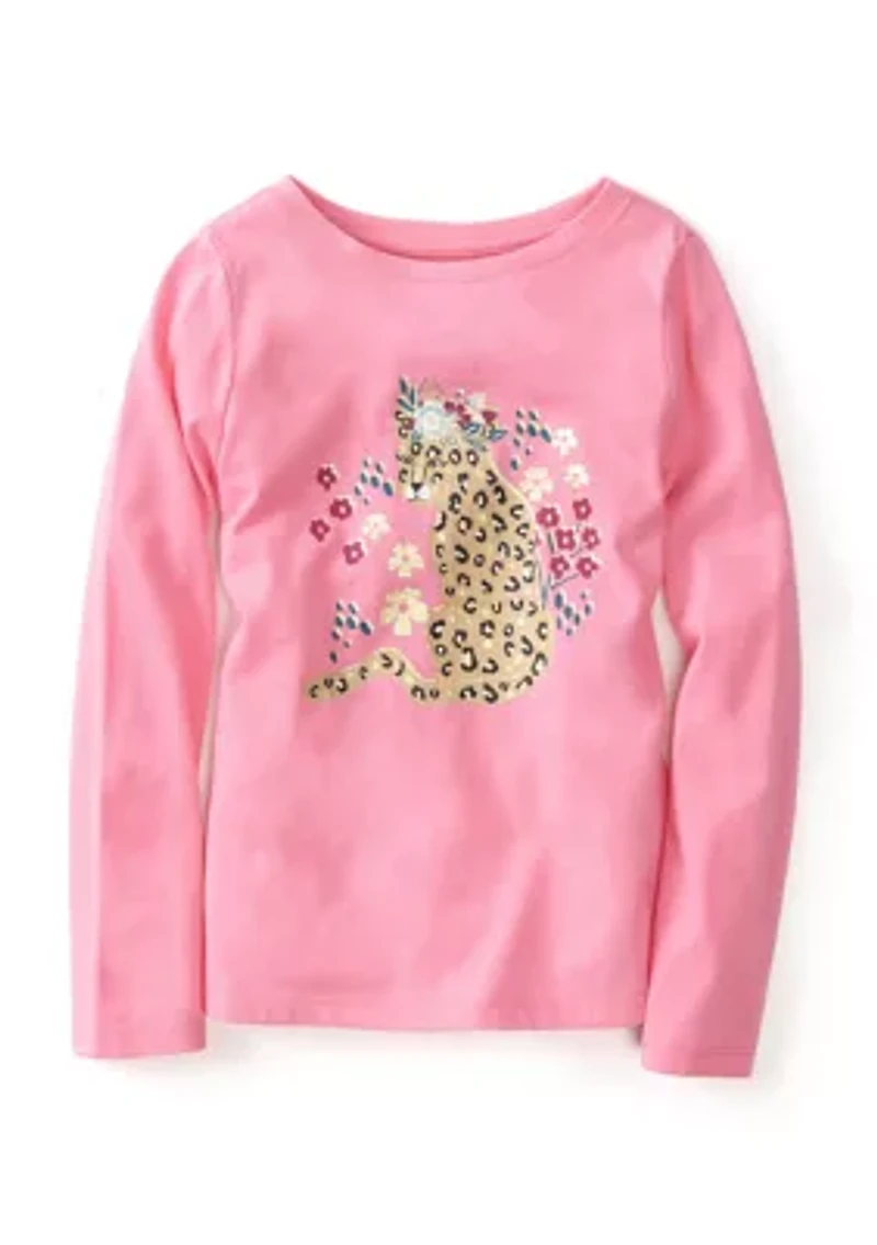 Girls 4-6x Long Sleeve Graphic Essential T-Shirt