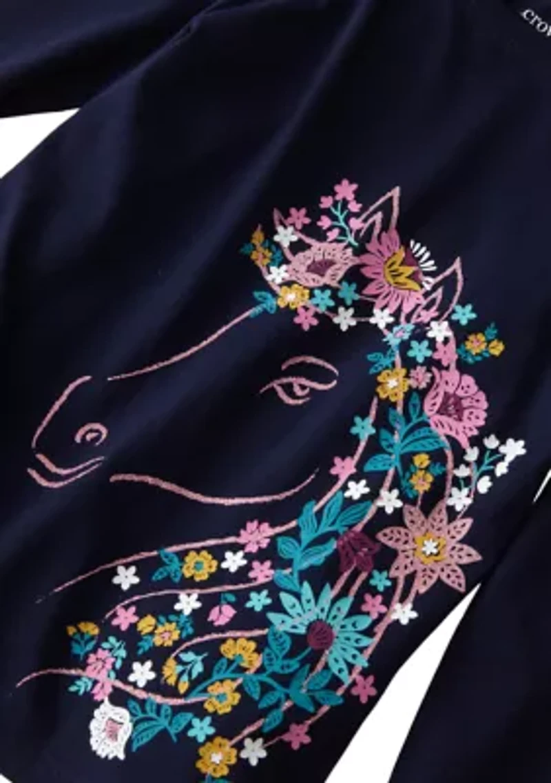 Girls 4-6x Long Sleeve Graphic Essential T-Shirt