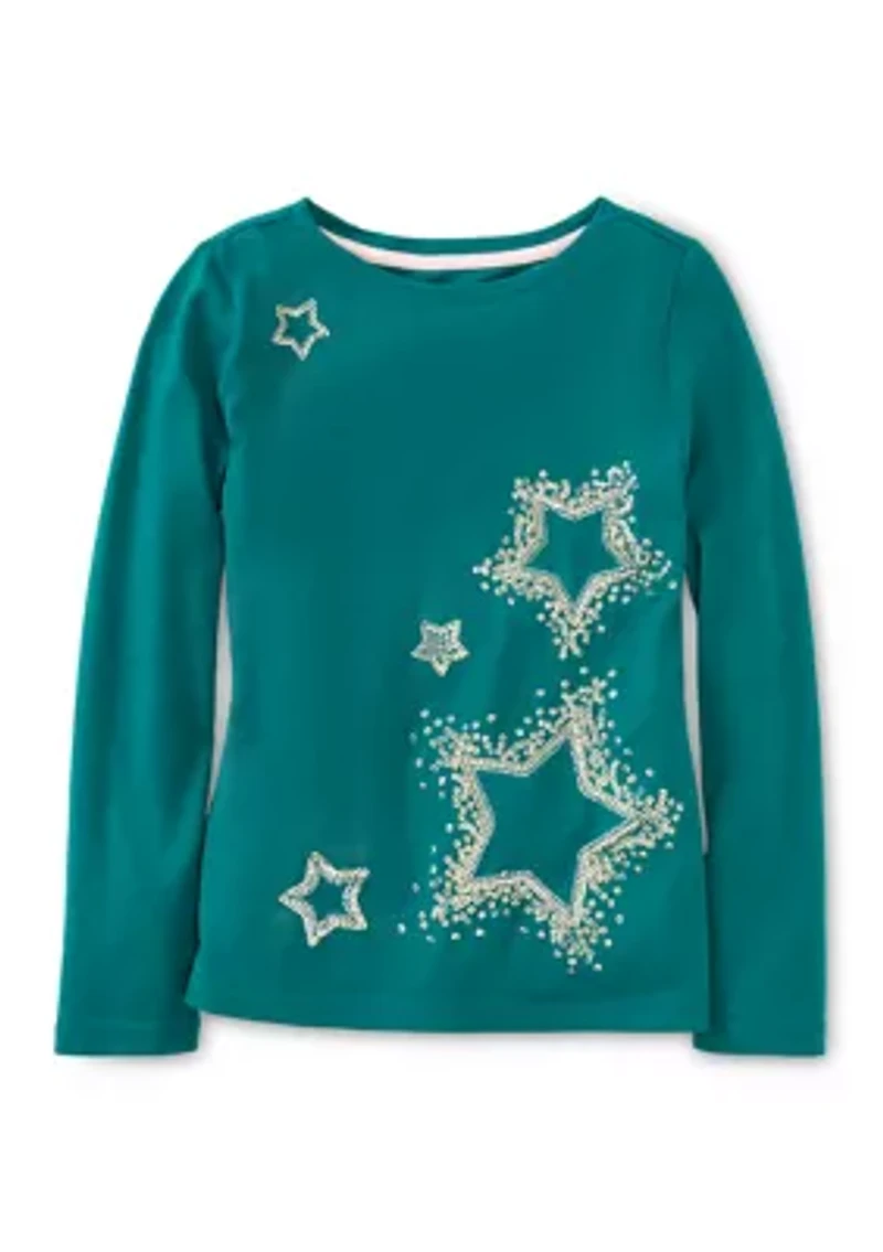 Girls 4-6x Holiday Long Sleeve T-Shirt