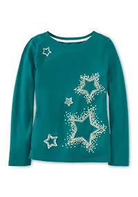 Girls 4-6x Holiday Long Sleeve T-Shirt