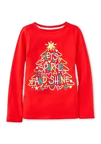 Girls 4-6x Holiday Long Sleeve T-Shirt