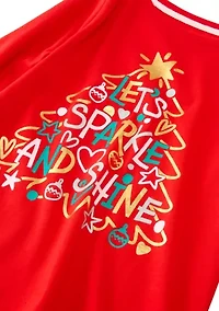 Girls 4-6x Holiday Long Sleeve T-Shirt