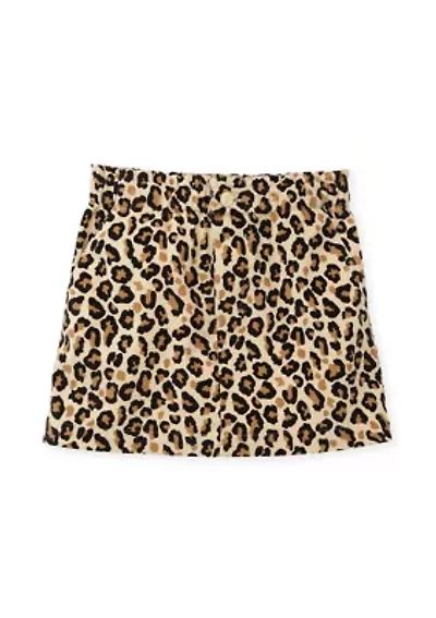 Girls 4-6x Stretch Corduroy Printed Skirt