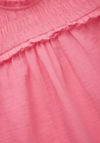 Girls 4-6x Long Sleeve Ruffle Neck Top