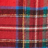 Girls 4-6x Long Sleeve Ruffle Shoulder Plaid Yarn Dye Top