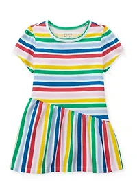 Girls 4-6x Asymmetrical Printed Top