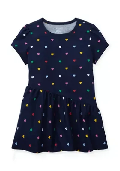 Girls 4-6x Asymmetrical Printed Top