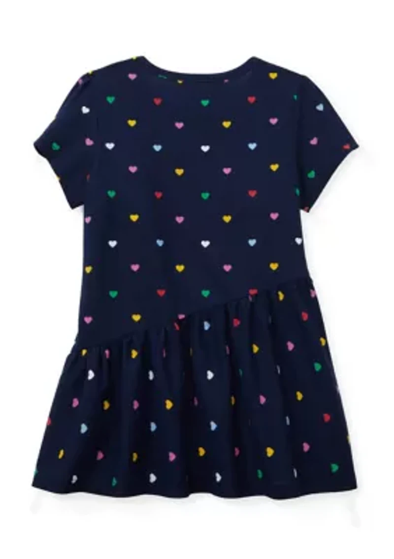 Girls 4-6x Asymmetrical Printed Top
