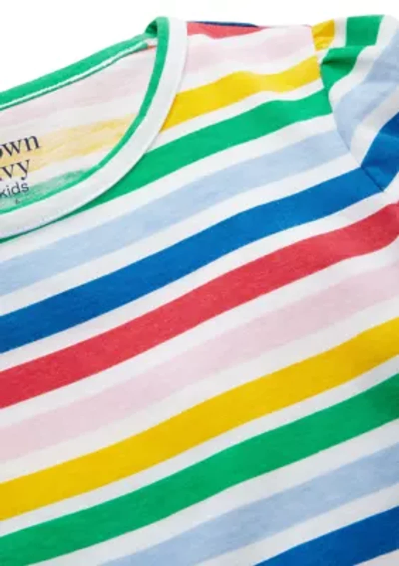 Girls 4-6x Asymmetrical Printed Top