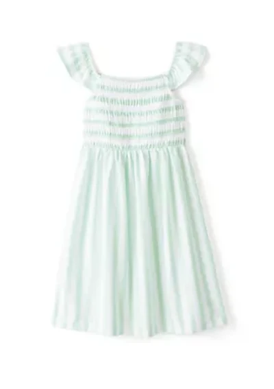 Girls 4-6x Smocked Yarn Dyed Knit Dress