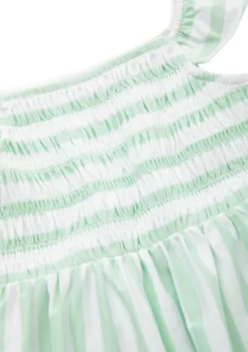 Girls 4-6x Smocked Yarn Dyed Knit Dress