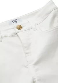 Girls 4-6x Stretch 5 Pocket Roll Cuff Shorts