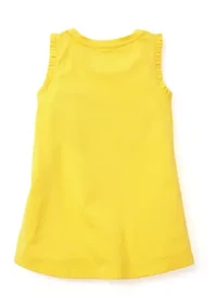 Girls 4-6x Ruffle Trim Graphic Tank Top