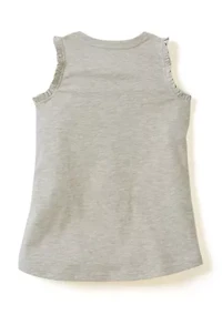 Girls 4-6x Ruffle Trim Graphic Tank Top