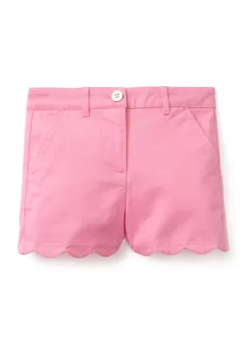 Girls 4-6x Scallop Twill Shorts
