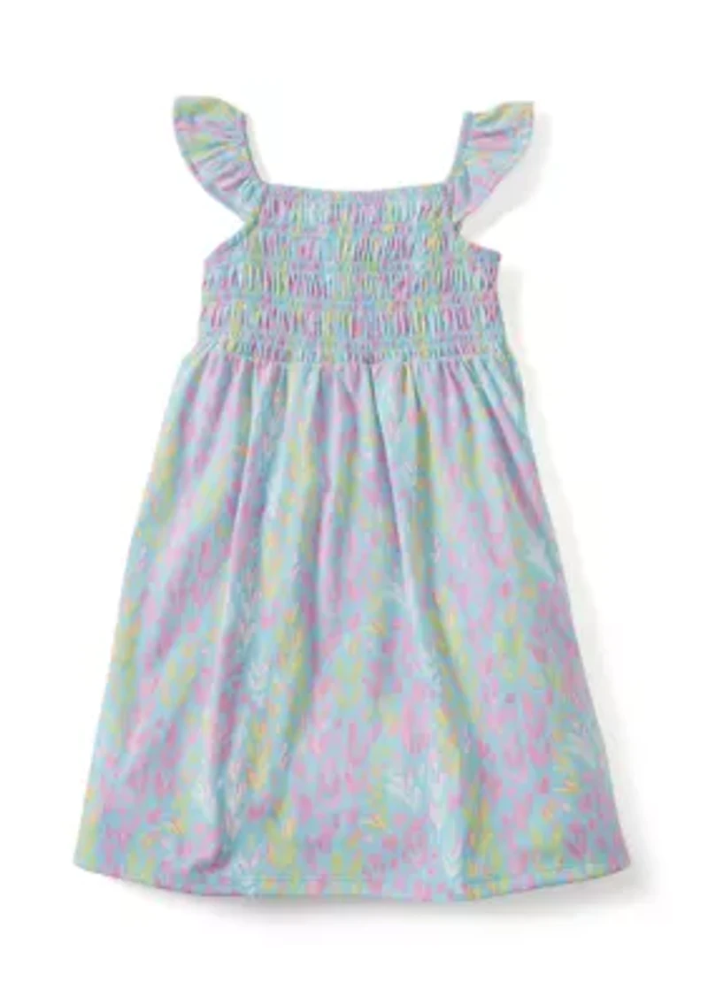 Girls 4-6 Smocked Knit Dress