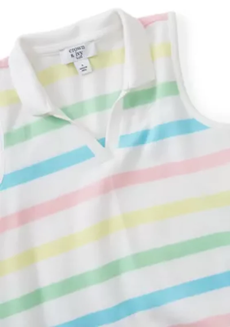 Girls 4-6x Sleeveless Knit Polo Dress