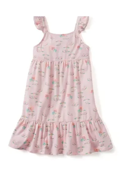 Girls 4-6 Jersey Flutter Dress