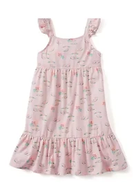 Girls 4-6 Jersey Flutter Dress