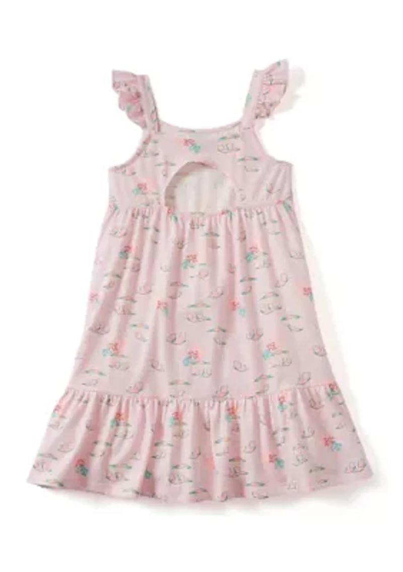 Girls 4-6 Jersey Flutter Dress