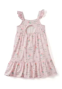 Girls 4-6 Jersey Flutter Dress
