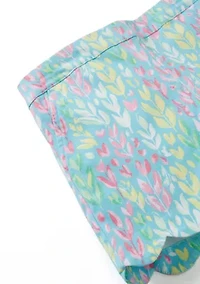 Girls 4-6 Pull On Scallop Twill Printed Shorts