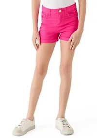 Girls 4-6x Roll Cuff Shorts